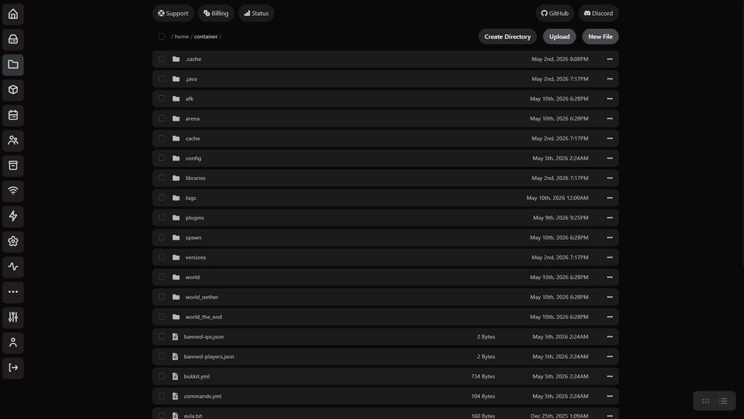 SodiumNodes Minecraft hosting control panel dashboard
